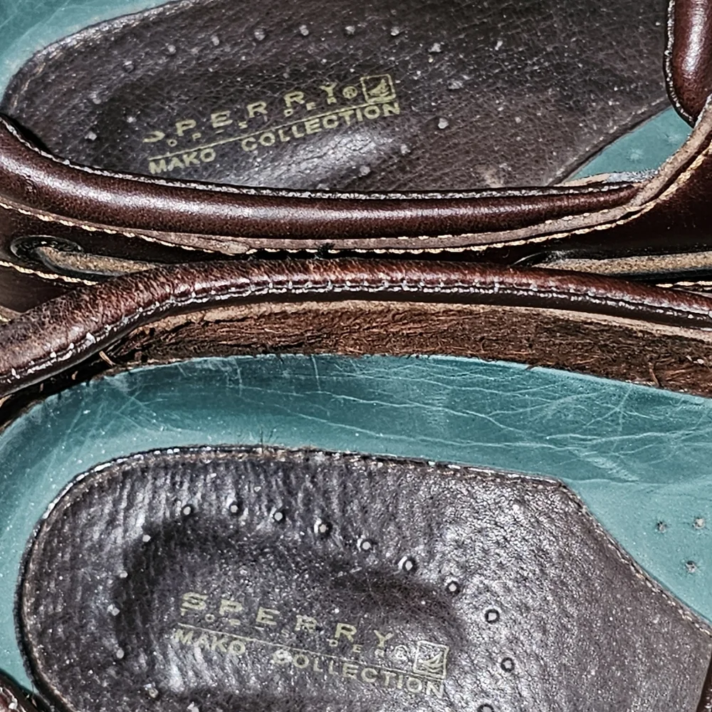 Sperry Top Sider Mako Leather Boat Shoes w/removable Insoles, Men's, Size 10M